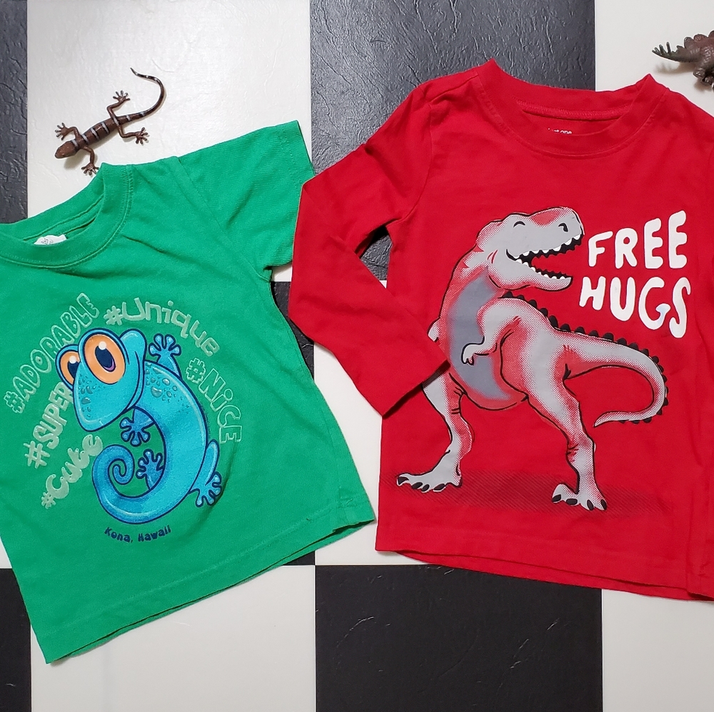 Two Fun 🦎🦖 Tops 2T - Picture 3 of 3